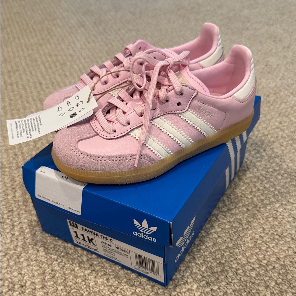 Adidas Kids Samba OG Light Pink Sneakers